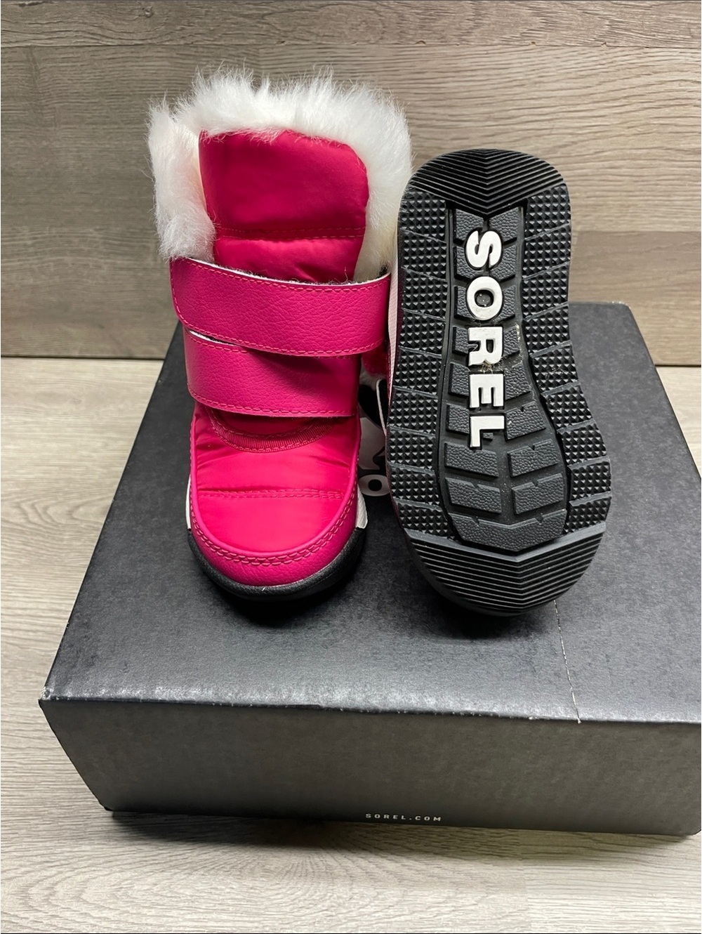 Sorel Kids Pink Faux Fur Winter Boots #164